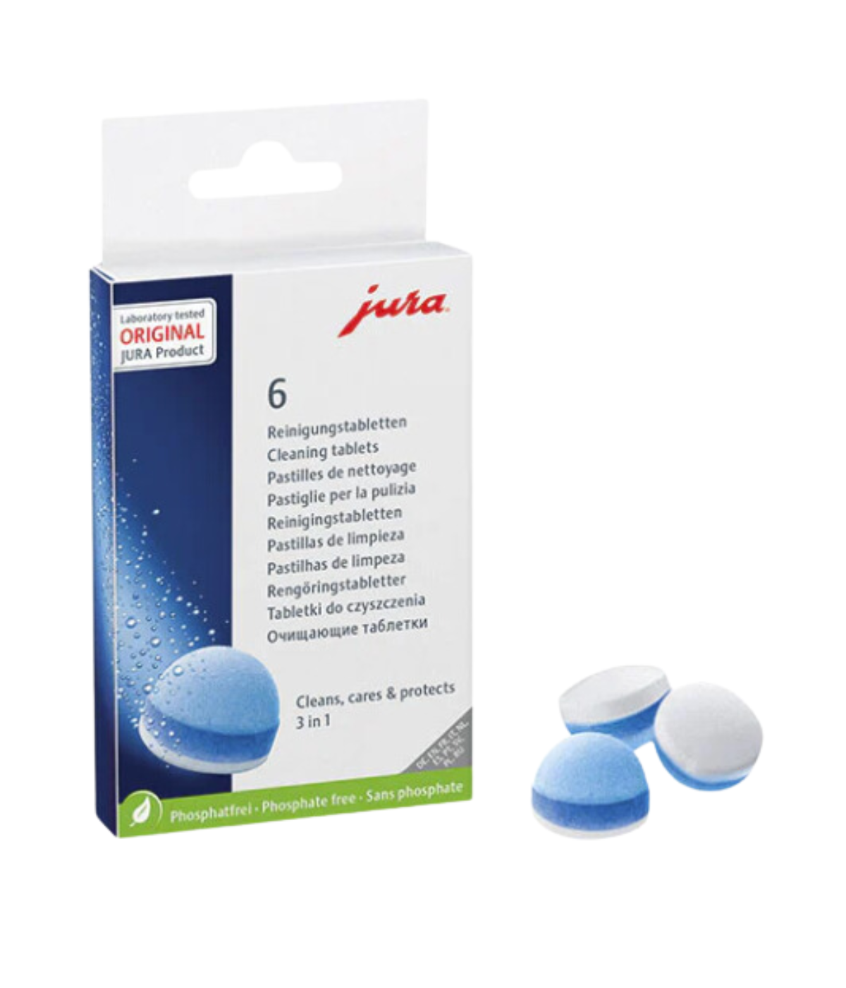 3-phase cleaning tablets